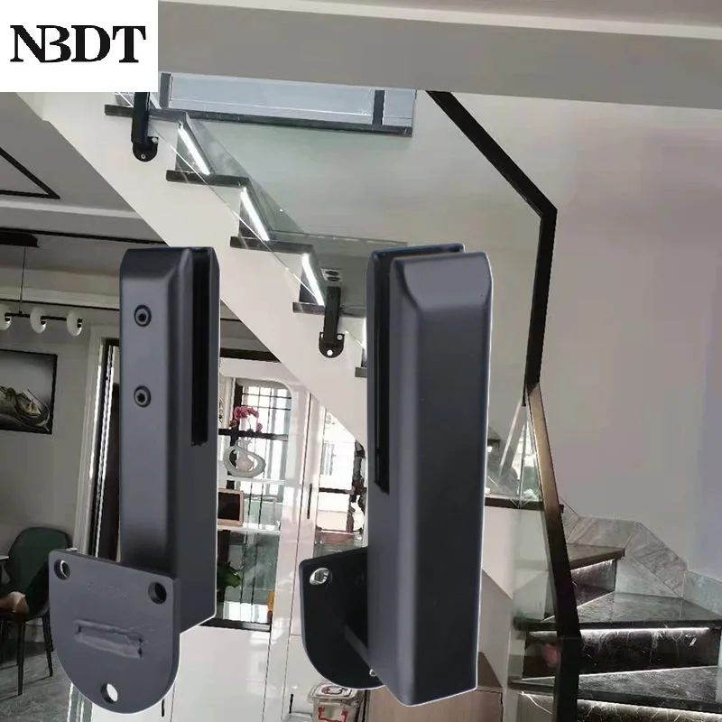 

1 шт., боковые подвесные перила из нержавеющей стали, крепежный зажим для стекла, зажим для лестничной террасы, матовый черный