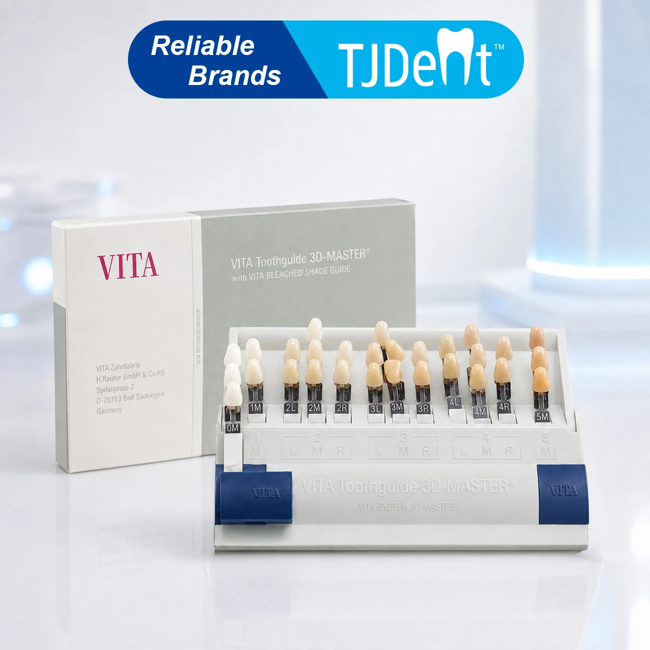 TJDent 29 Colors Dental Shade Guide 3D Master Tooth Color Comparing Resin Model Colorimetric Plate Dentist Lab Toothguide