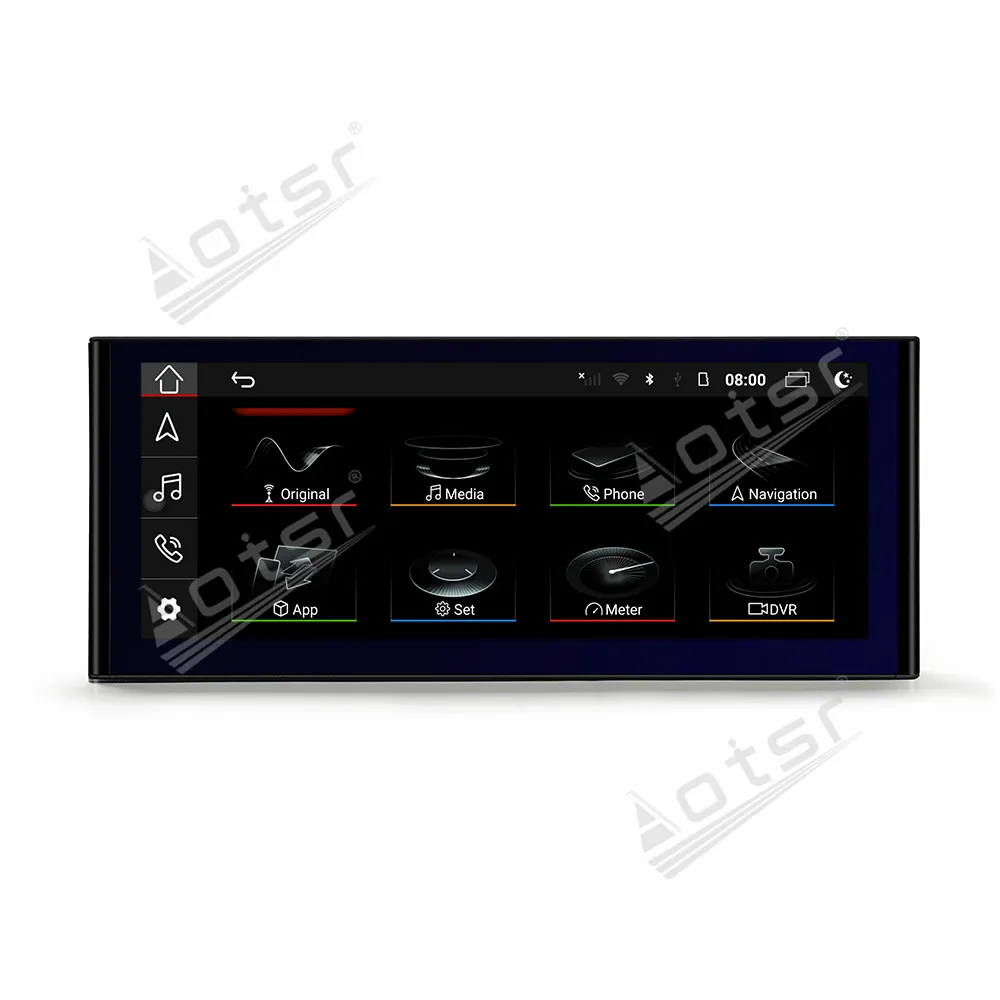 12.3 inch Apple CarPlay Retrofit for Audi A8 D4 3G 2010-2017 car radio Android 13 Auto Touch Screen MMI Upgrade GPS Navigation