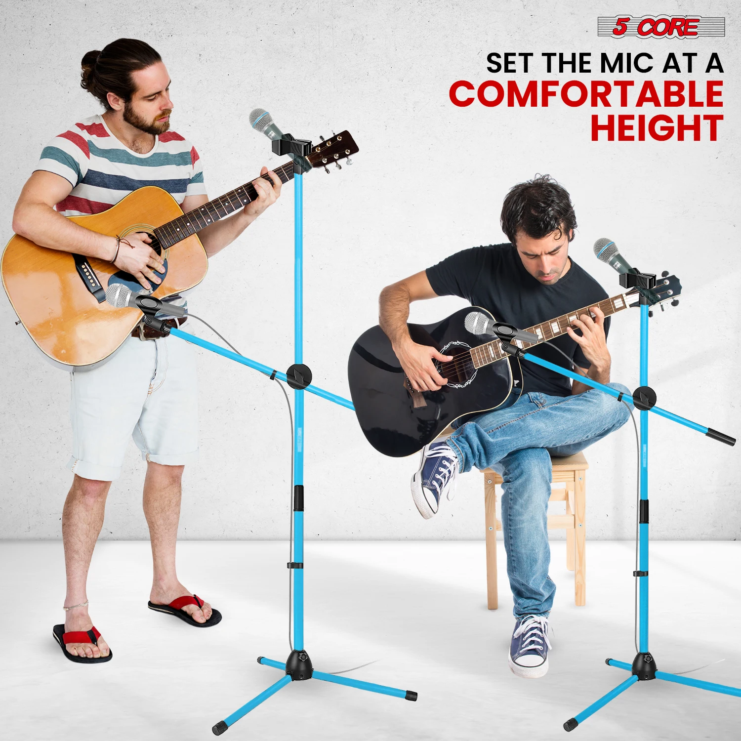 5 Core Mic Stand 2Pcs Floor He - đánh giá và giá Microphone Stand Boom Arm Floor