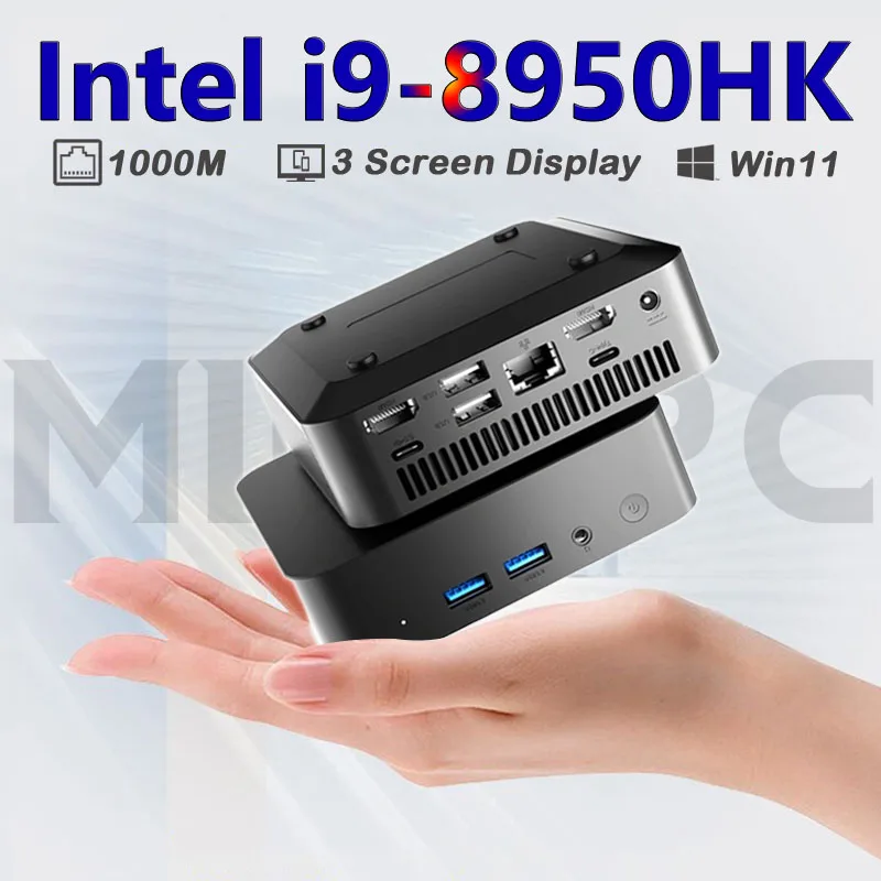 16GB Windows 11 Mini PC Intel Core i9 8950HK Celeron N5095 Desktop Pc Gaming Computer DDR4 1TB 2TB SSD WiFi 6 Portable Pc Gamer