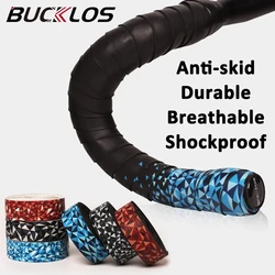 BUCKLOS Shock Absorption Bike Handlebar Tape Gradient Fashionable Bicycle Handle Bar Belt Wrap with Plug Ends Road Cycling Parts