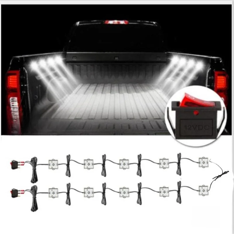 10 szt. 2m uniwersalne oświetlenie LED do ciężarówka typu Pickup otoczenia 12V 6000K 48 LEDs wodoodporne do RV Van pickupa łodzi — zdjęcie 2