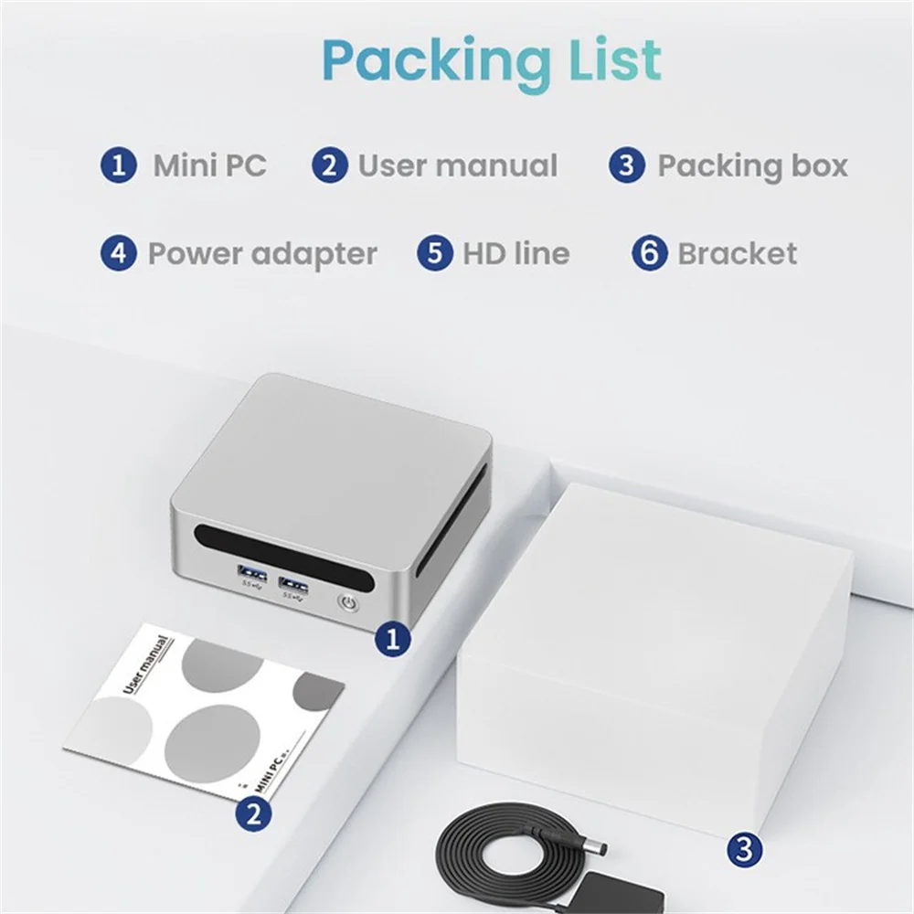 AllinOne Compact Powerhouse Mini Host with Standard Voltage Processor Gaming LOL Included Professional Office Tasks Metal Body