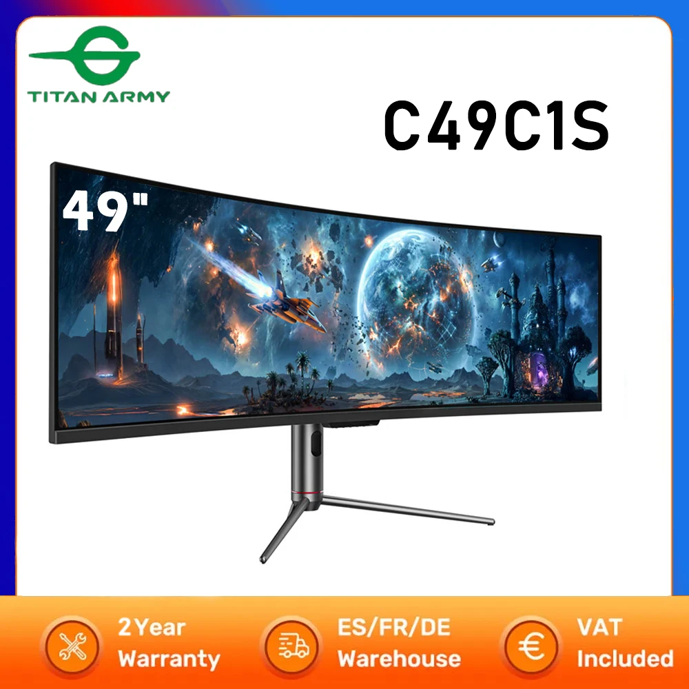 Monitor curvo Titan Army C49C1S 49"