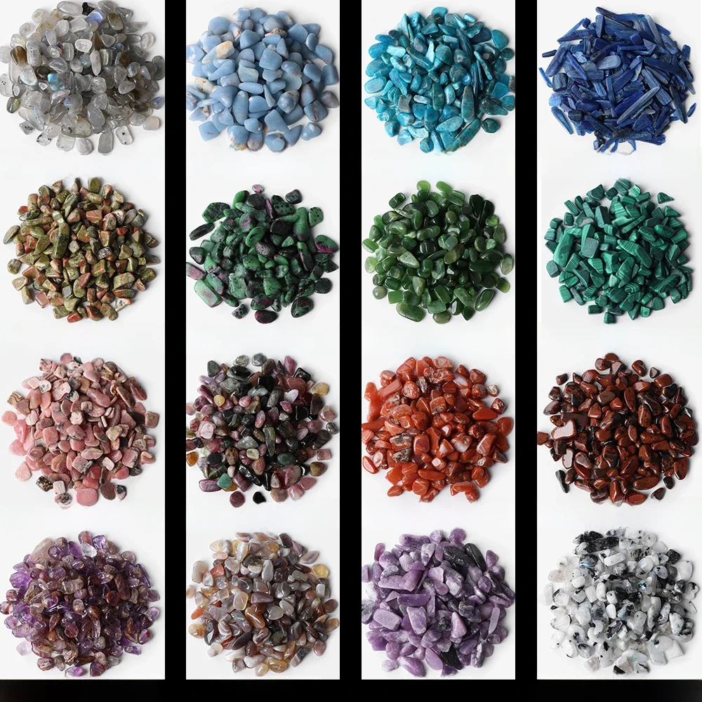 AliExpress RISYF Wholesale Natural Stone Gravel 7-9MM Irregular Quartz Agates Apatite Agat Healing Tumbled Gemstones For Home Aquarium Decoration