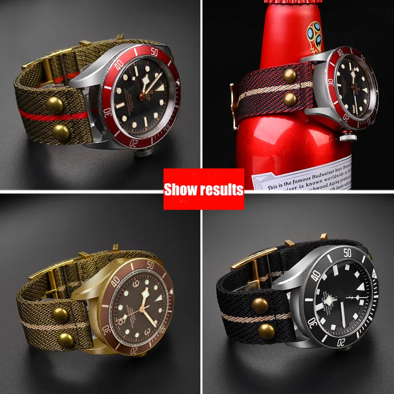 For Tudor Black Bay And IWC Bronze Collection  22mm Premium Nylon Strap Vintage Breathable Waterproof  Watch Wristband