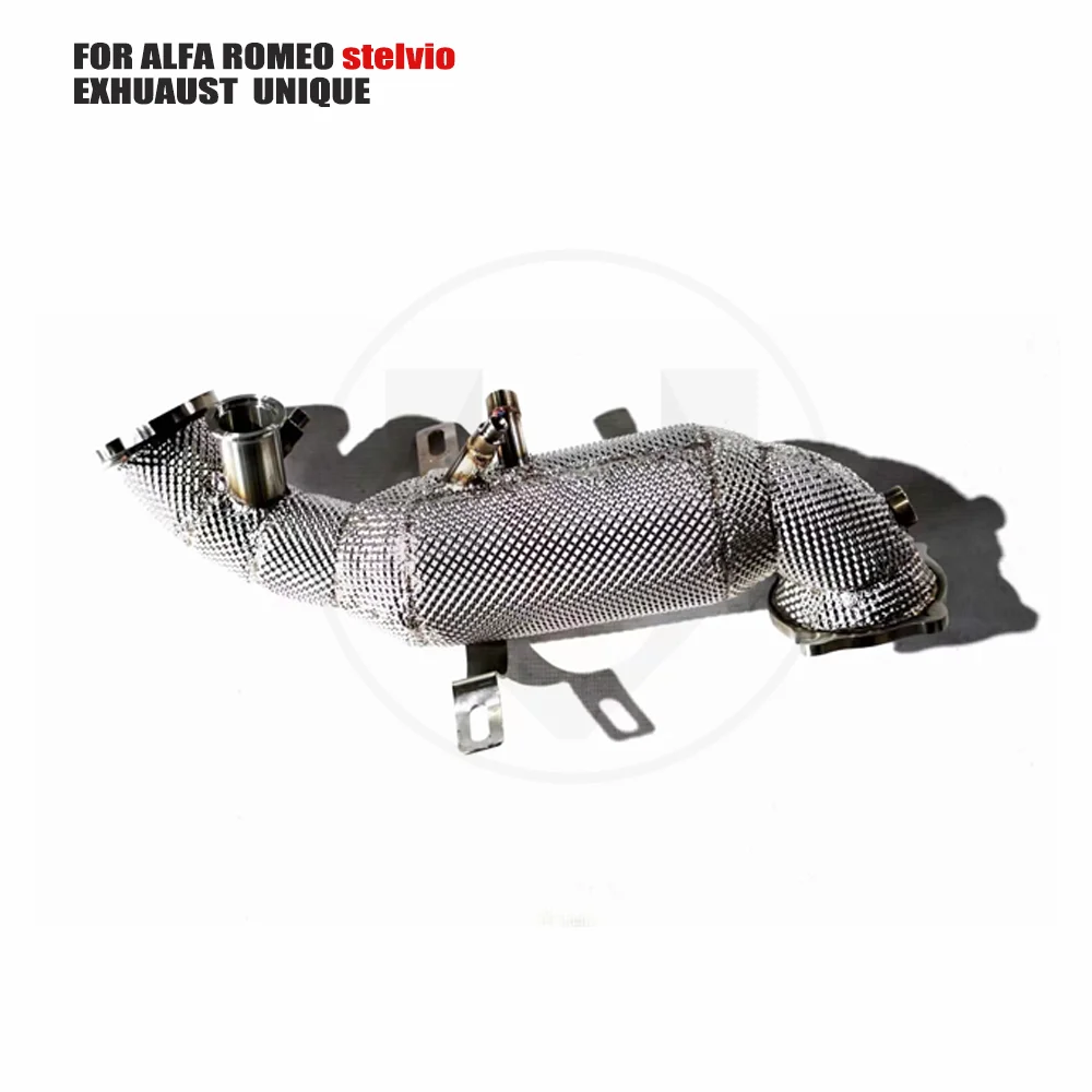 

UNIQUE Exhaust System High Flow Performance Downpipe for Alfa Romeo stelvio 2.0 Car Accessories With Catalytic Converter