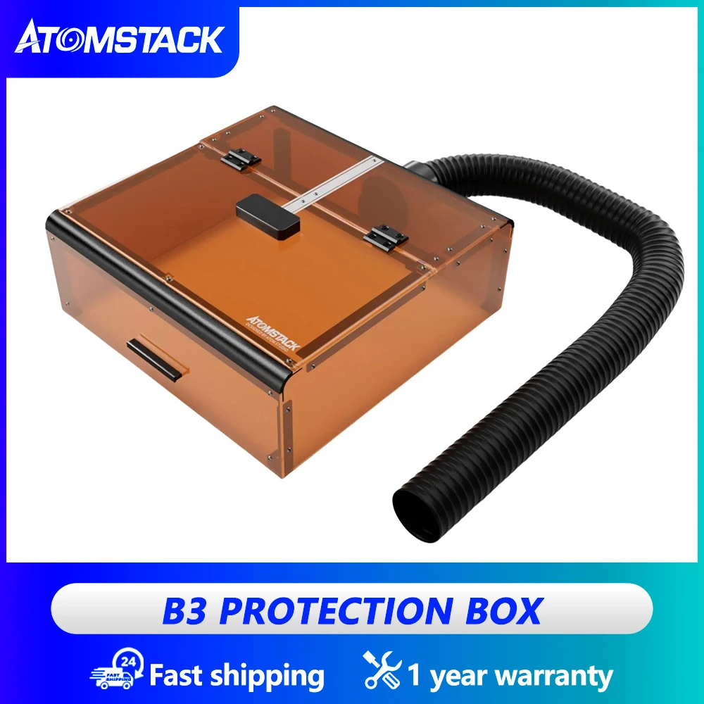 

Atomstack B3 Dust Cover Portable Dust And Smoke Eye Protection Box Laser Engraving And Cutting Machine With Led Camera