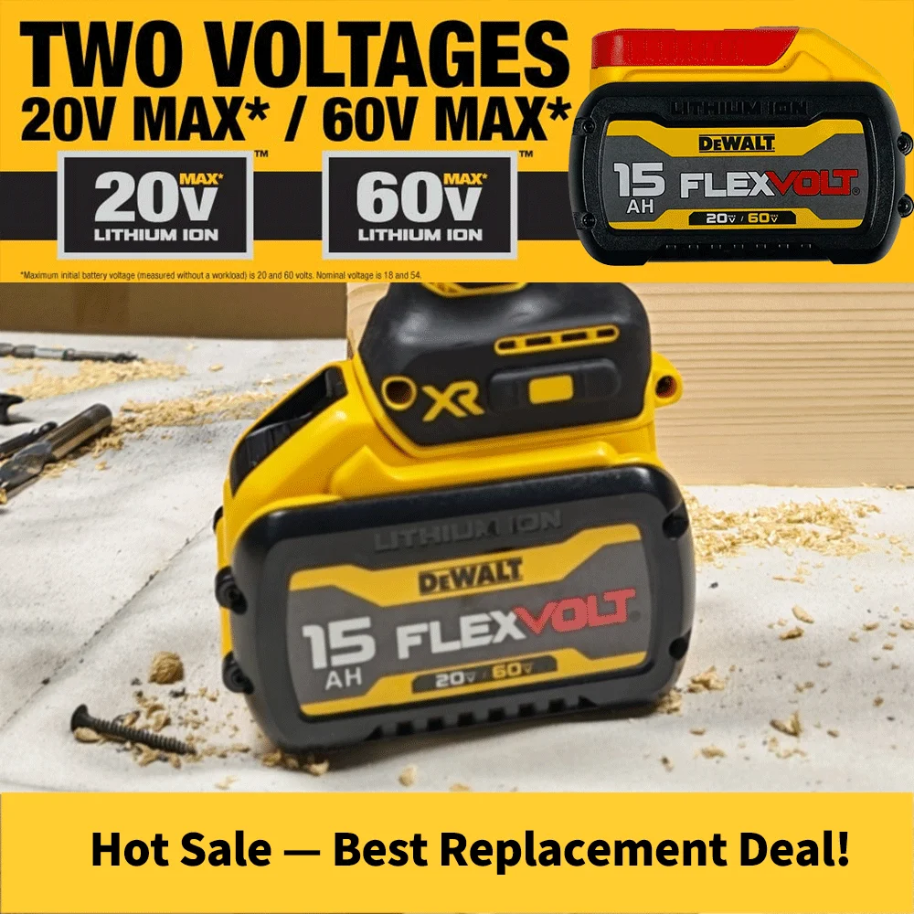 Dewalt DCB615 FLEXVOLT 20V/60V 15Ah 54V batería de iones de litio de alta capacidad 21700 celdas herramientas eléctricas recargables de larga duración