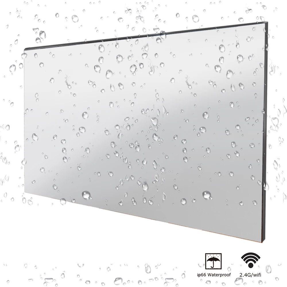 Souria 22 inches Smart Magic Mirror Waterproof TV for Bathroom Hotel DTV Tuner WiFi Bluetooth Built-in Apps Store ATSC DVB-T T2