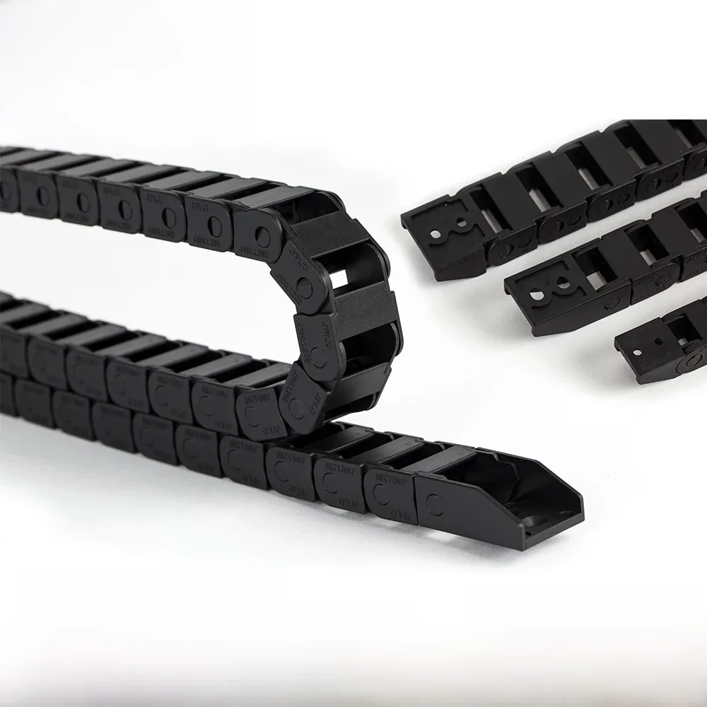 Łańcuchy kablowe typ mostu plastikowa linia holownicza bez otwierania 10x10 10x15 10x20mm transmisja przewodowa do laserowej ploter CNC — zdjęcie 2