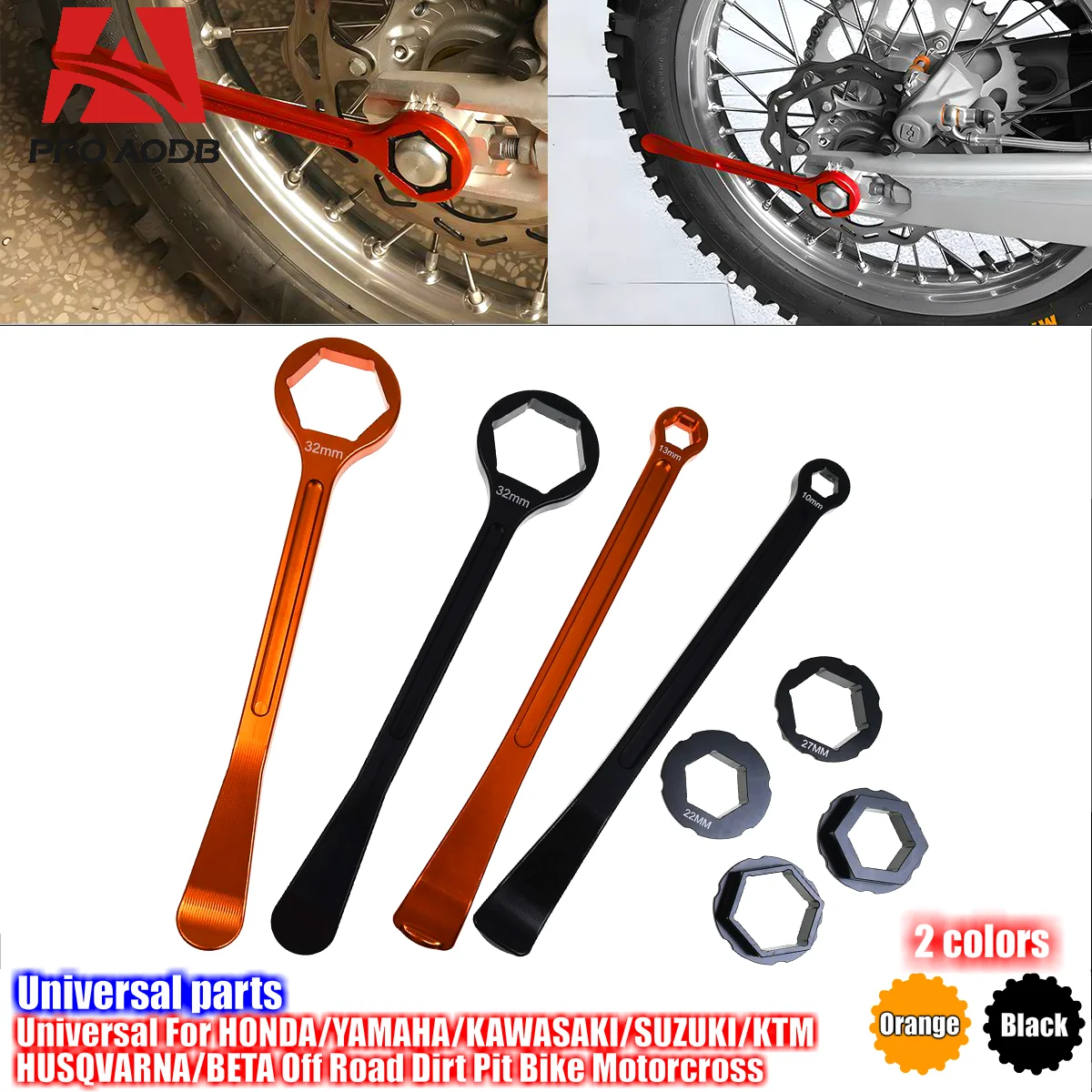 

Durable CNC Bead Buddy Tire Tool - Lever Spoon Axle Wrench Ensuring Easy Tire Change for Motocross Bikes for Multiple Brands