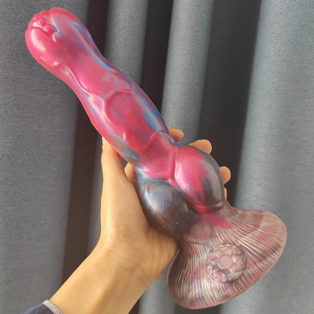 

FAAK Fantasy Dog Knot Dildo With Suction Cup Limited Edition Diy Color Artificial Penis Anal Plug 3 Size Only 1 pcs For Each