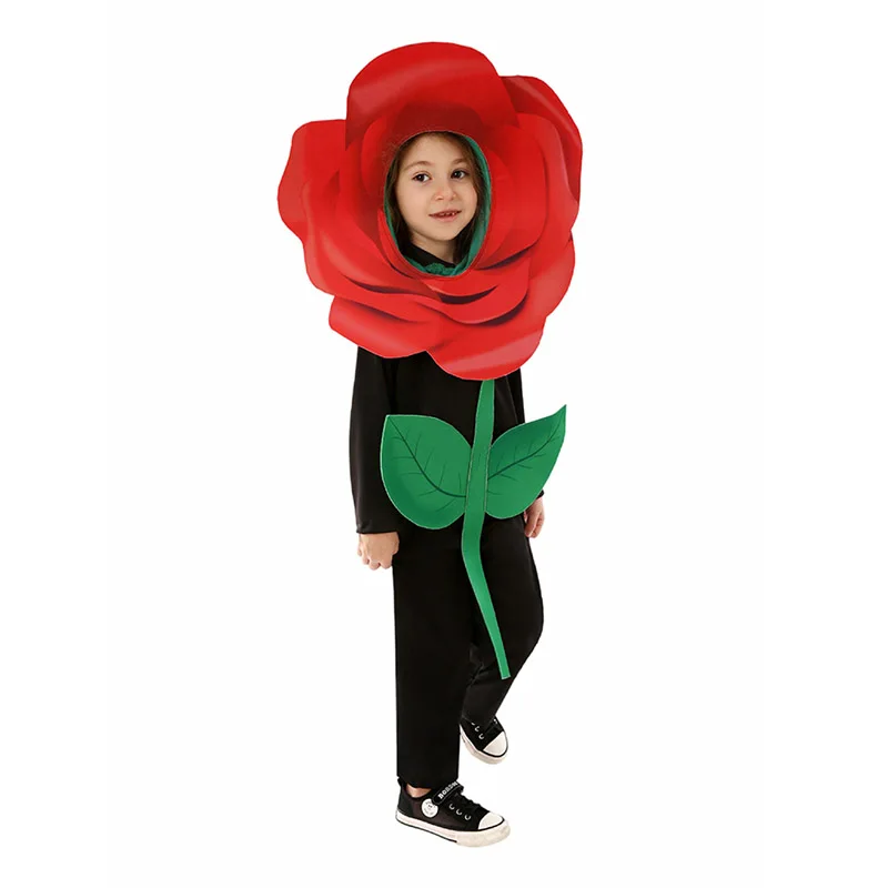 2025 Unisex Kids Plant Flower Dress Up Boys Sun Halloween Outfit Girls Rose Rose Tree Potted Sunflower Flower Costume For Child