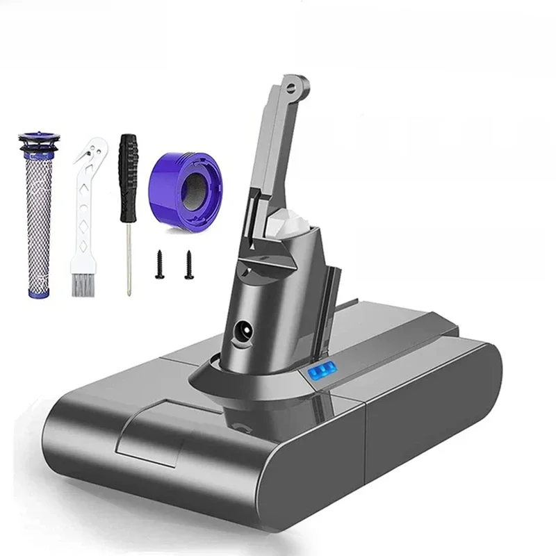 6000mAh 21.6V wymienna bateria do Dyson V8 Absolute odkurzacz ręczny Dyson V8 bateria V8 seria SV10 baterie — zdjęcie produktu 7