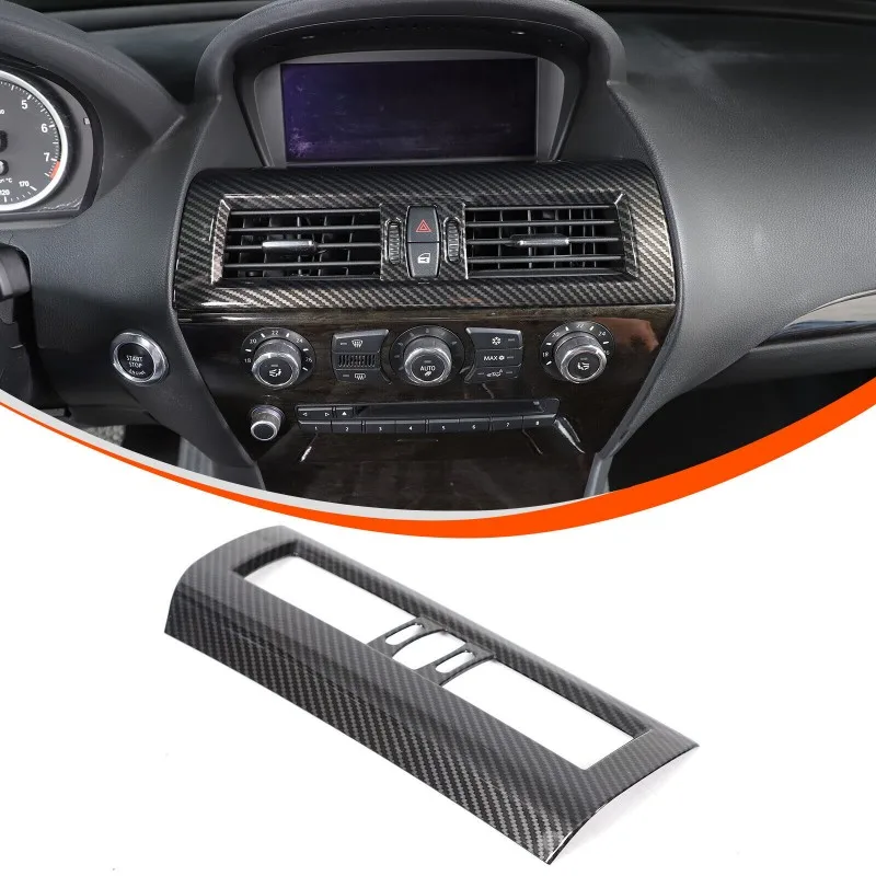 Car Center Dashboard Air Condition Outlet Frame Trim For BMW 6 Series E63 E64 2004-2009 Decorative Cover Accessories