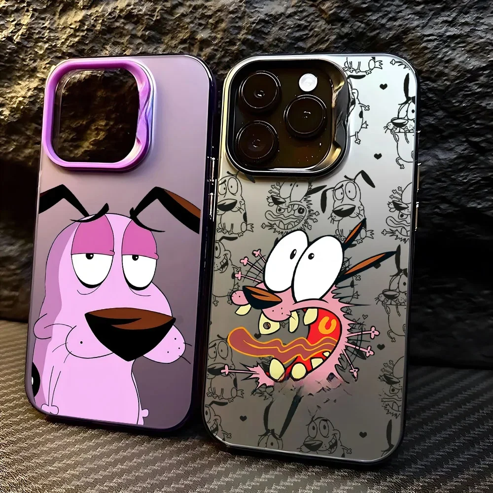 COURAGETITCowardlile Dog Phone Case, Anti Fall Back Cover, iPhone 16 15 14 13 12 11 Mini Pro Max X Poly XSMAX 8 7 Plus, Hot, 256