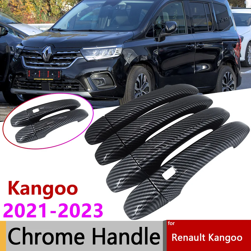 

Carbon Fiber Exterior Door Handle for Renault Kangoo 3 MK3 Nissan Townstar Mercedes Benz Citan EQT TClass 2021~2023 Accessories