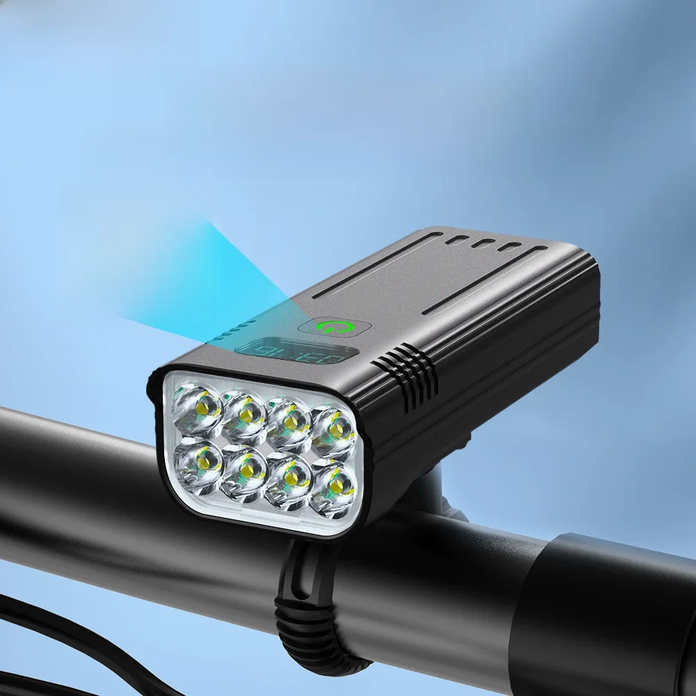 AliExpress NATFIRE 10000mAh Bicycle Light with Battery Indicator USB Rechargeable Bike Light Set 8 LED Flashlight