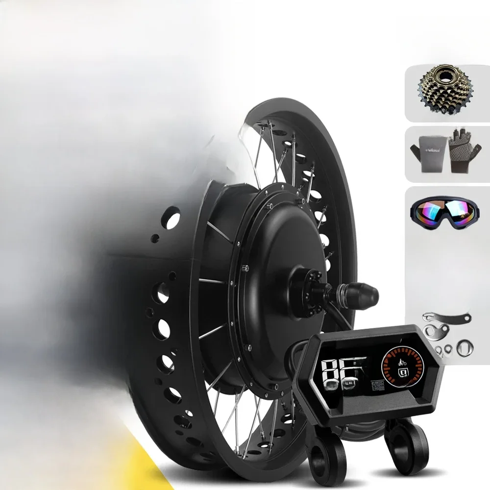 AliExpress IMEIQI Electric Fat Bike Kit 72V 3000W 4.0 Tyre Brushless Rear Rotate Hub Motor Wheel 20 24 26inch Dropout 170mm Ebike Conversion Kit