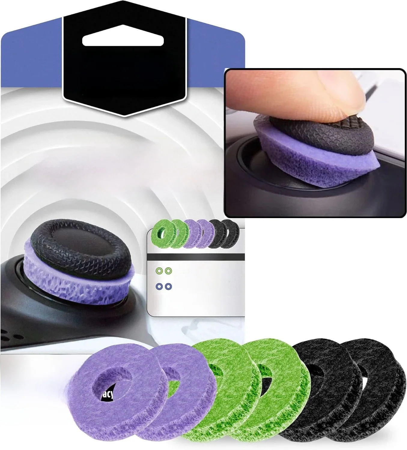 Anneaux de précision de contrôle de mouvement cible d'assistance de visée de 6 pièces pour PS5, PS4, Xbox série X/S, Xbox One, Xbox 360, contrôleur Switch Pro