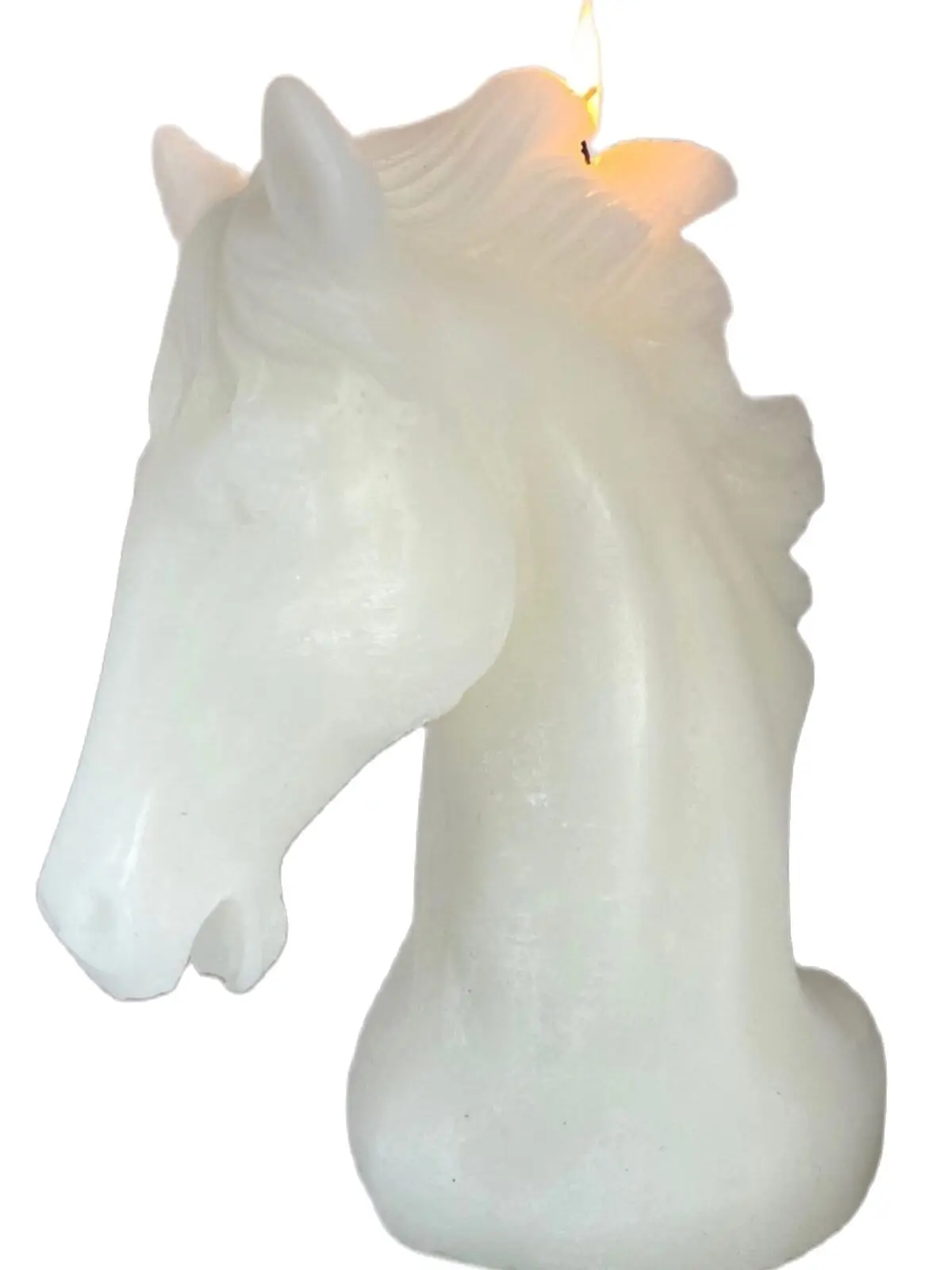 Great Ecru At H:24 Cm, Bottom Base:13.5 Cm Decorative Candle Cream-White