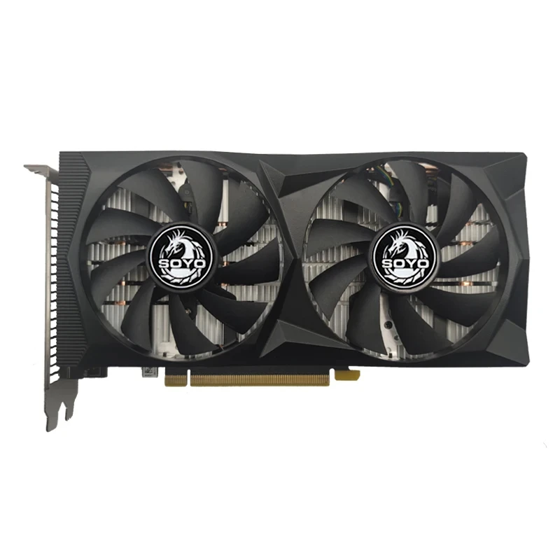 Elhasznált SOYO NVidia geforce RTX 2060 szuper 2060 6G Grafika rty PCIE 3.0x16 256bit Áruosztály Vonalvezetés Játék videó rty Új GPU rty