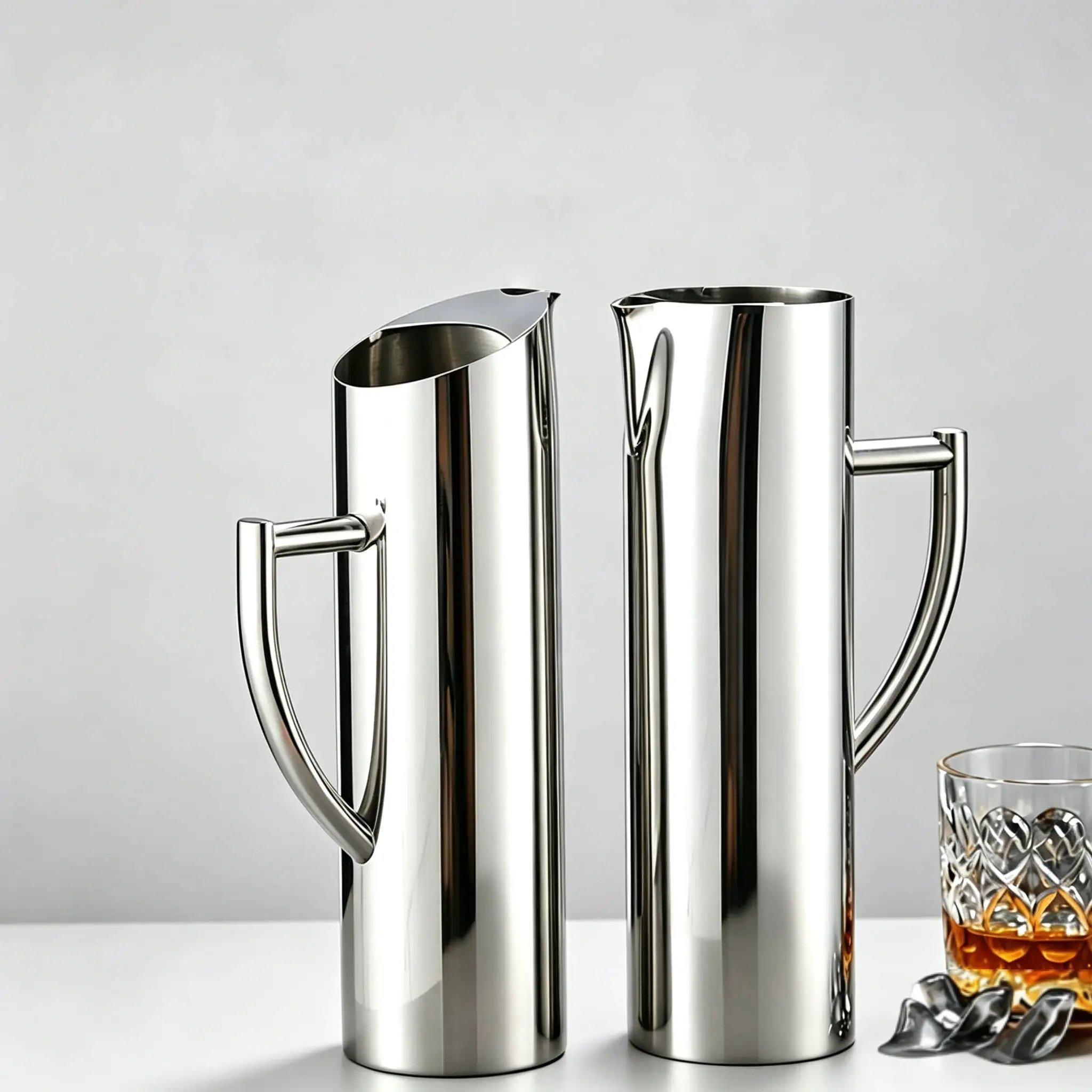 1/1.5/2L Stainless Steel Ice Cold Freeze Water Pot Kettle wine BEER JAR Bar Fruit Juice Pitchers Red Wine Divider Containers