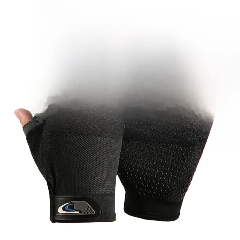 AliExpress NONE Summer Men's Fishing Gloves Anti-UV Cycling Women Two Finger Cut Male Touch Screen Angling Anti-Slip Breathable Fitness Gloves