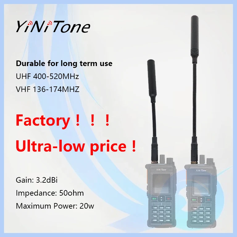 Goose Tube Folding Antenna for Baofeng UV5R UV82 BF888s Walkie Talkie Dual Band UHF VHF SMA-Female Accessorie AT-23/33cm Antenna