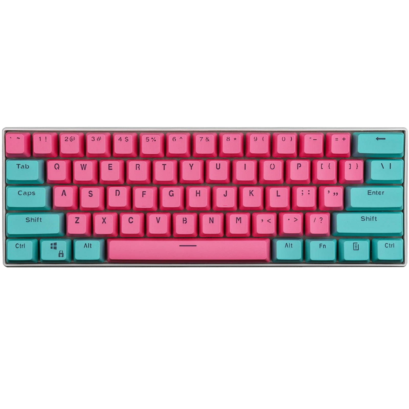 (Keycaps Only Sold)Cyan Pink RK 61/87/104 Keycaps PBT Material OEM Height Backlit Two-Color Mechanical Keyboard Keycaps