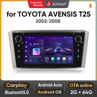 Junsun AI CarPlay 4G Android 13 Car Radio for Toyota Avensis T25 2003 2004 2005 2006 2007 2008 Multimedia Player WiFi GPS Navi