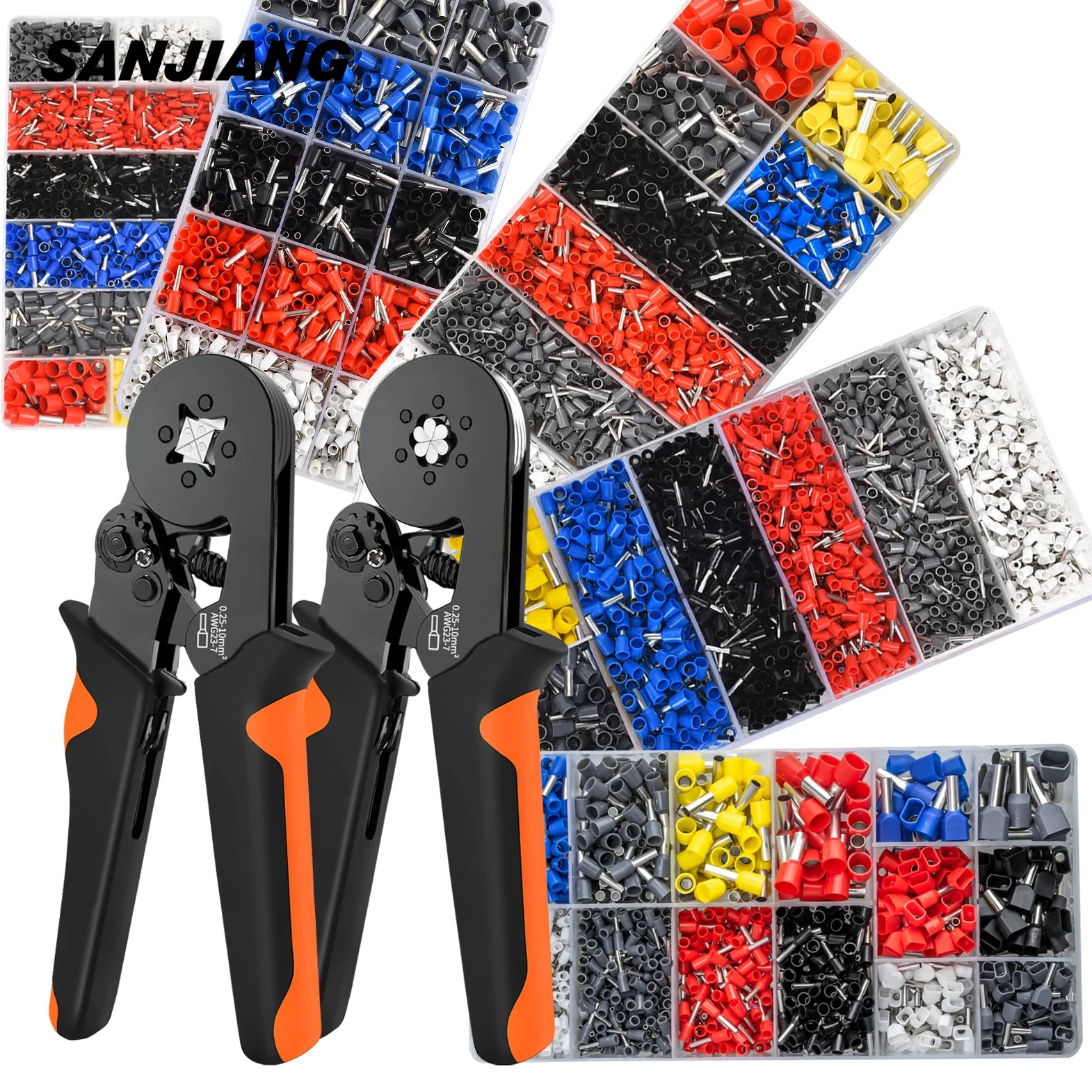 Borne à sertir tubulaire VE, ensemble combiné de pinces à sertir multiples, connecteur d'équipement électrique, pince à sertir