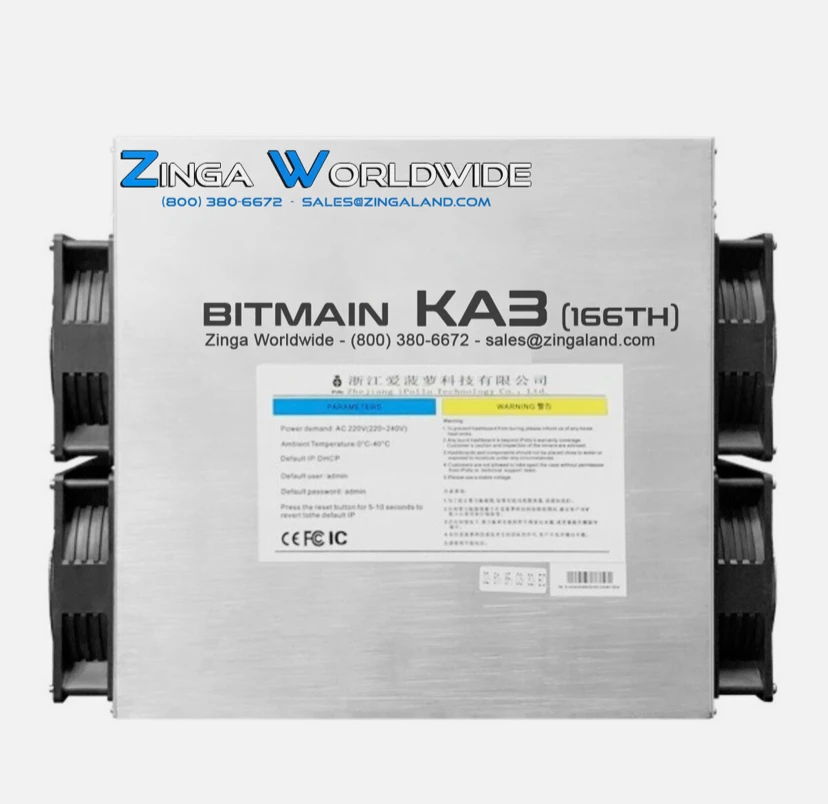 

Buy 3 Get 2 Free Bitmain Antminer Ka3 166Th Kadena Miner Asic Mining Crypto Usa Stock We Finance