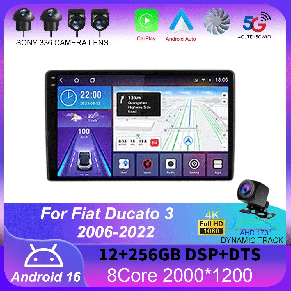 

Android 16 Car Radio For Fiat Ducato 3 2006-2022 For Peugeot Boxer 2 2006-2022 For Citroen Jumper 2 2006-2022 Multimedia Stereo