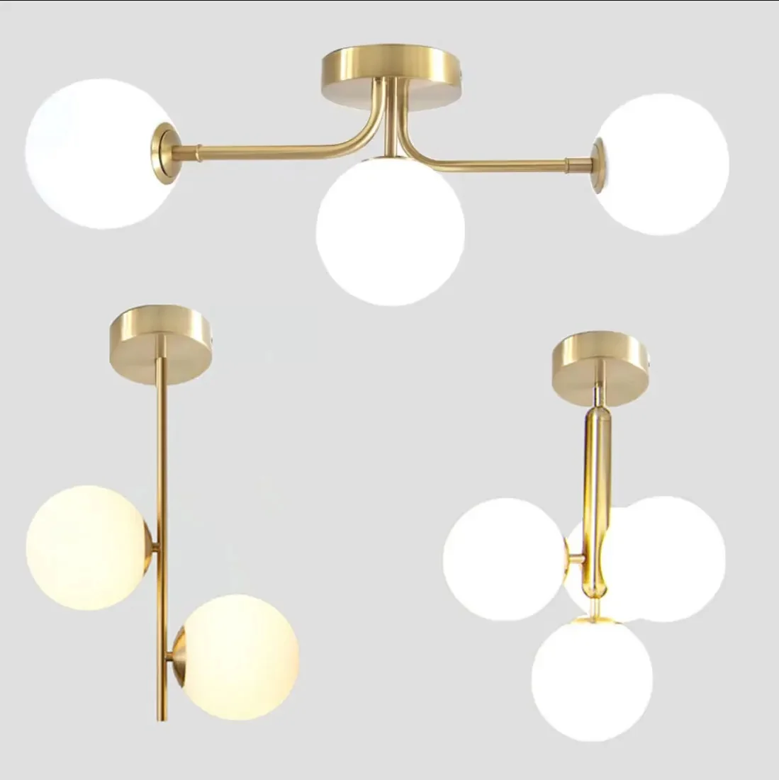 TINLAIBOR Eenvoud Acryl witte bal plafondlamp G9 lampen Gangpad Gang Veranda Slaapkamer Garderobe Kunst Plafondlamp - afbeelding 2