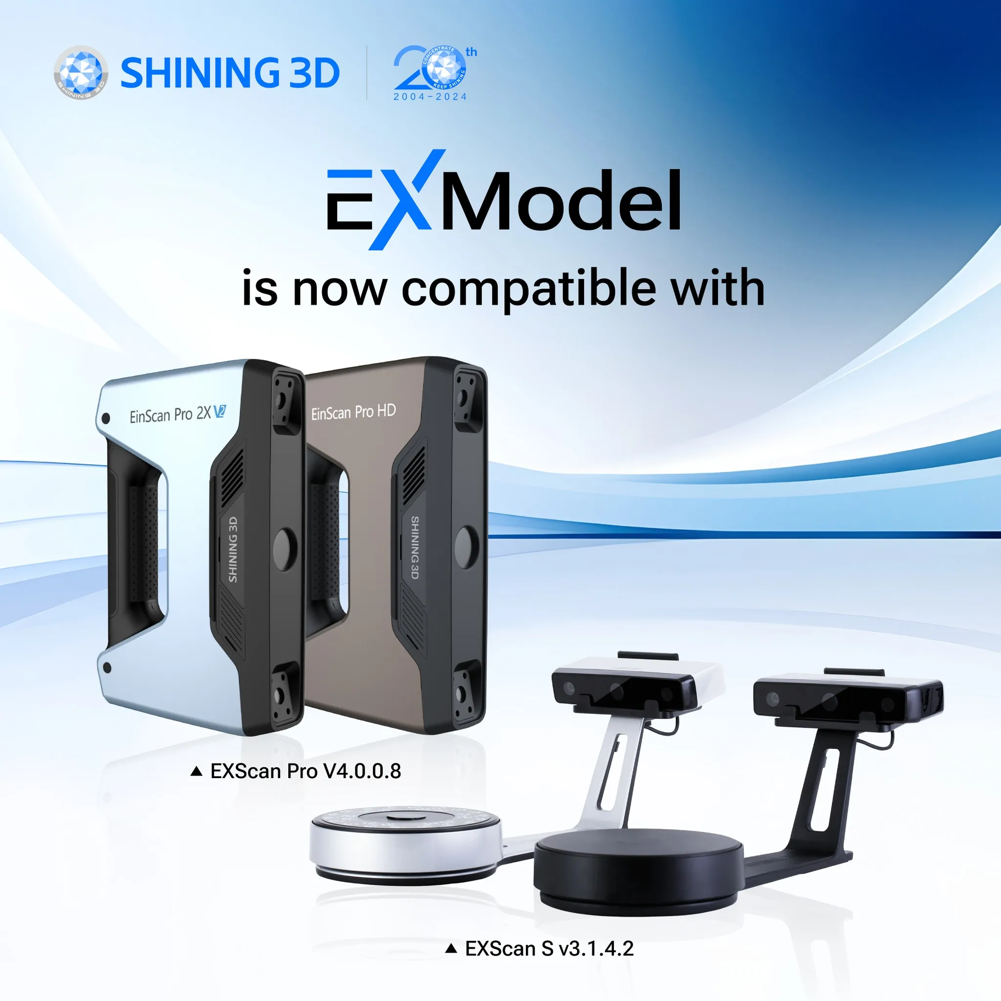 New Einscan Pro 2X Plus 3D Scanner available in stock