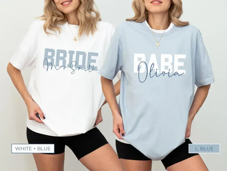 Personalisierte Bachelorette Party Shirts Benutzerdefinierte Name Hens Party Group T-Shirts Hochzeit Brautjungfer Top Bachelorette Weekend Girls