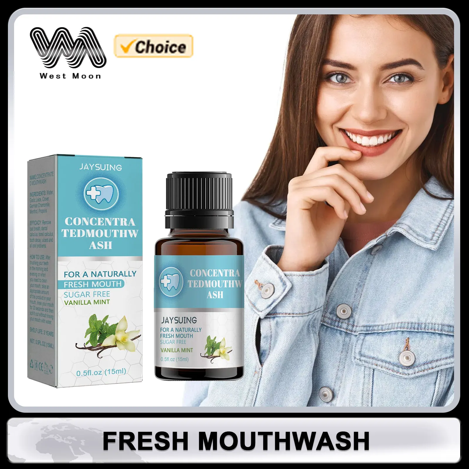 Refreshing Mouthwash Brightening Teeth Fresh Breath Deep Clean Stains Removal Bad Odor Oral Treatment Dental Care Mint Mouthwash