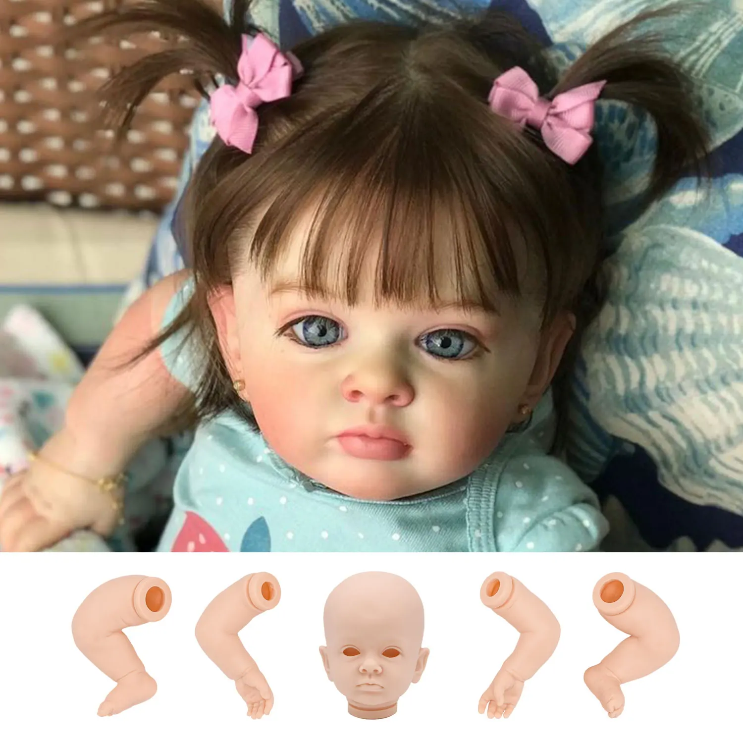 Witdiy Tutti 50 cm/19.69 inch new vinyl blank reborn doll baby unpainted kit/Give 2 gifts