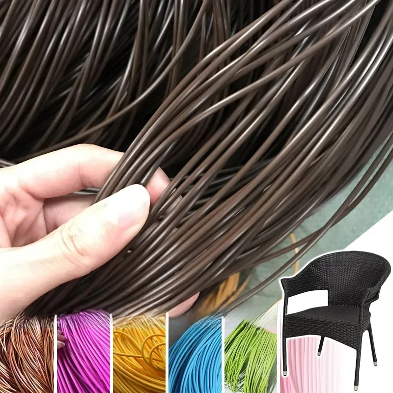 Matériau de tissage en rotin synthétique PE, plastique, tricot, réparation de meubles, chaise, table, panier rond, 500g