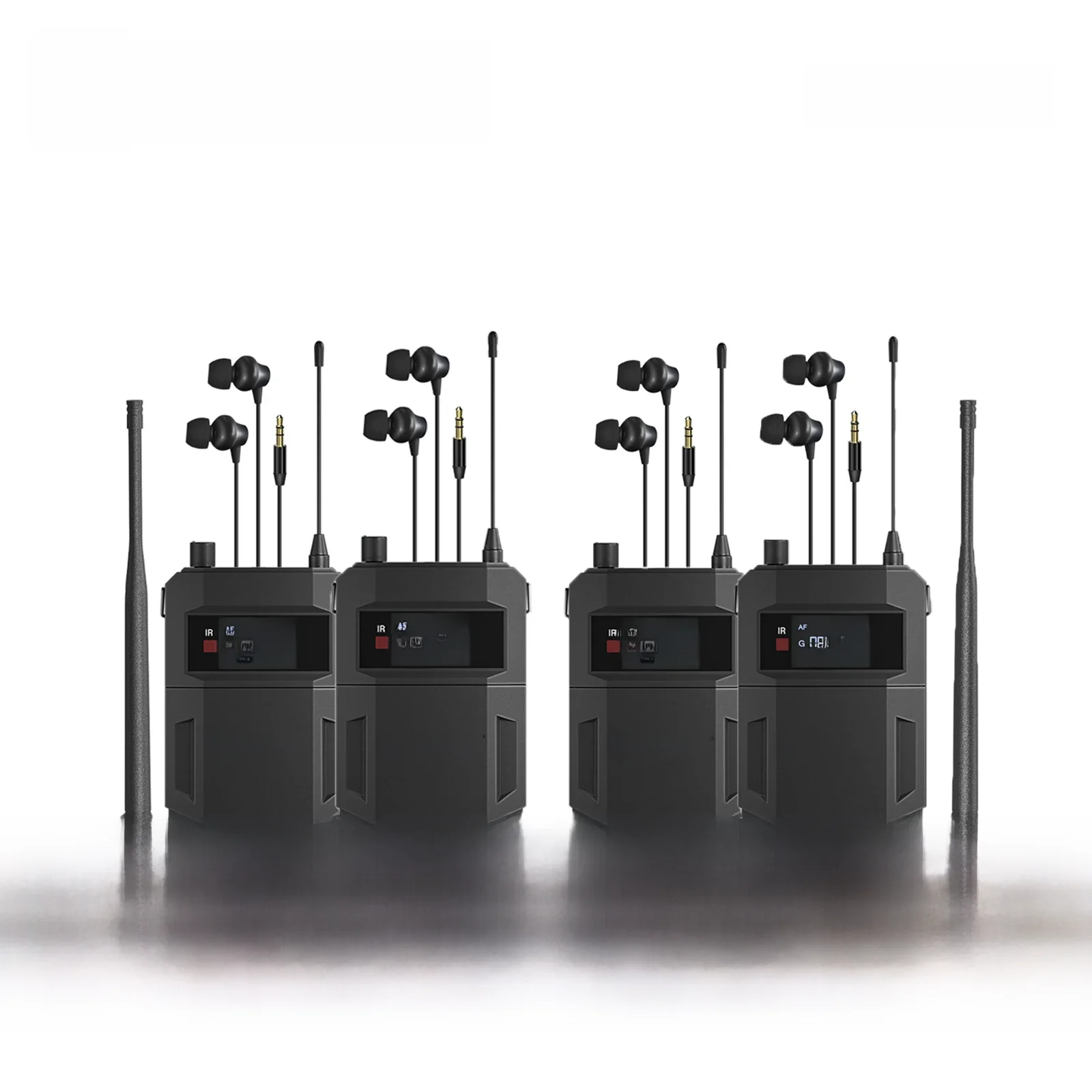 Phenyx Pro Quad-Kanaal 500Mhz Mono Draadloos In-Ear Monitor Systeem W/4 Loop Uitgangen Uhf Frequenties Rack Mount Voor Studio/Band - afbeelding 2