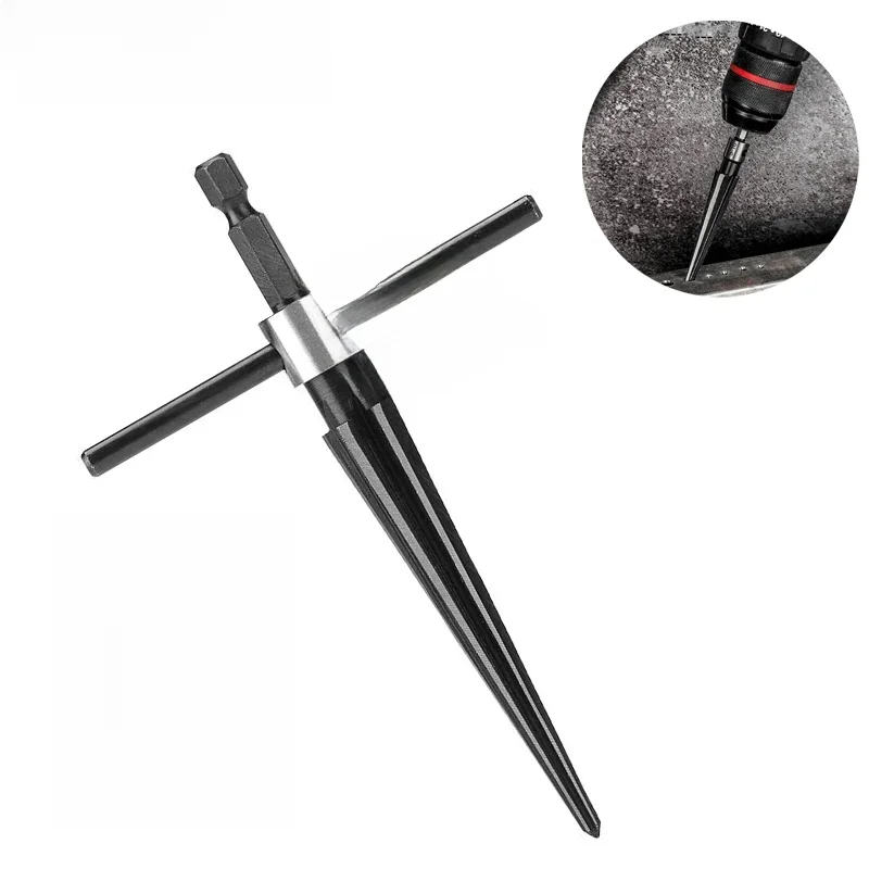 Alésoir conique foret tige hexagonale chanfrein T poignée métrique menuiserie noyau coupe bricolage pont broche trou Cutter loquet Luthier outil