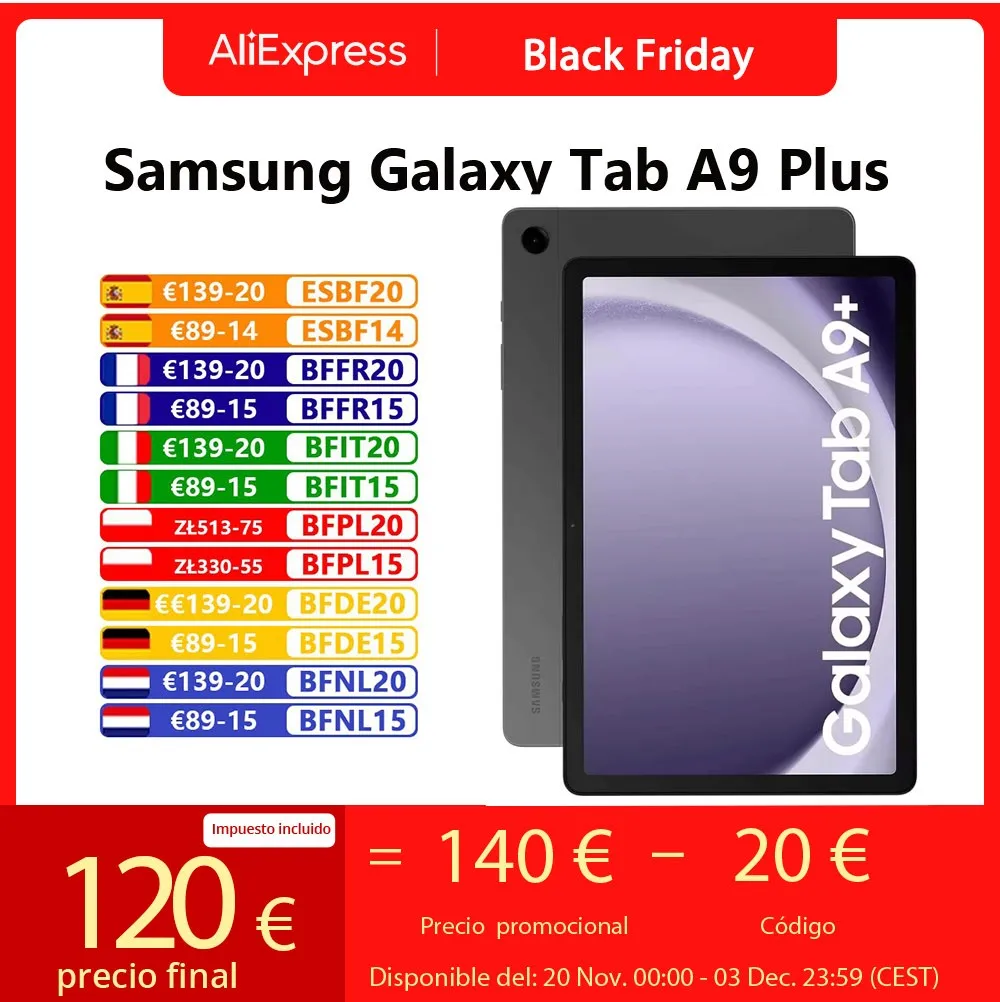 Samsung Galaxy Tab A9 + WIFI tablette 4GB 64GB 2.2GHz octa-core 11 Samsung Galaxy Tab A9 + WIFI tablette 4GB 64GB 2.2GHz octa-core 11