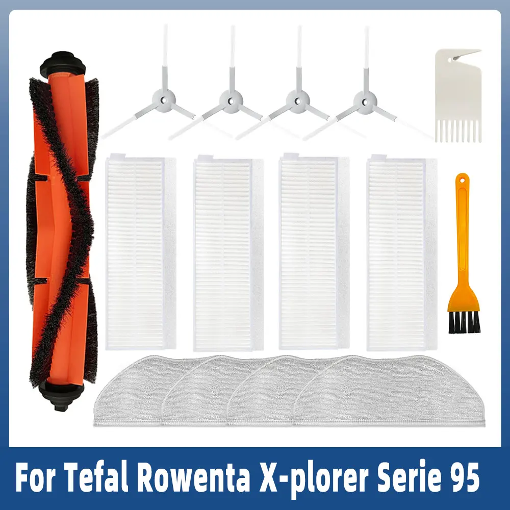 Spare Parts For Tefal Rowenta X-plorer Serie 95 RG7975WH RG7987 Robot Vacuum Cleaner Main Side Brush HEPA Filter Mop Accessories мультиварка tefal rk905a32