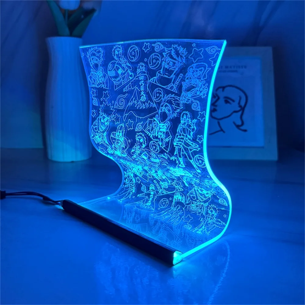 

ナルトSeries LED Scroll Lamp うずまきナルト3d Atmosphere Light Acrylic Anime Characters Night Light 3/7 Color Art Lamp 3D Mood Light Gifts