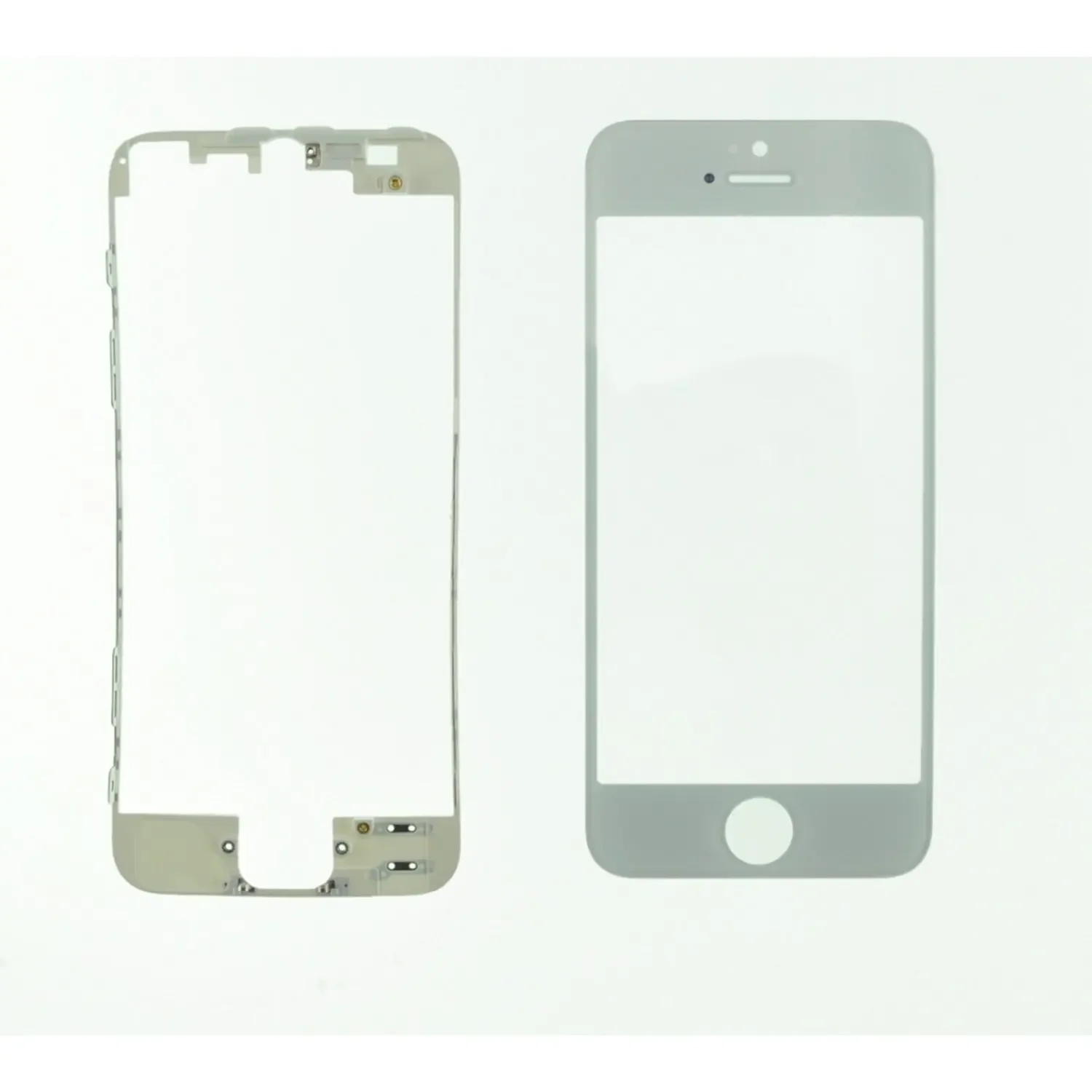 Iphone 5S branco vidro display, moldura adesiva