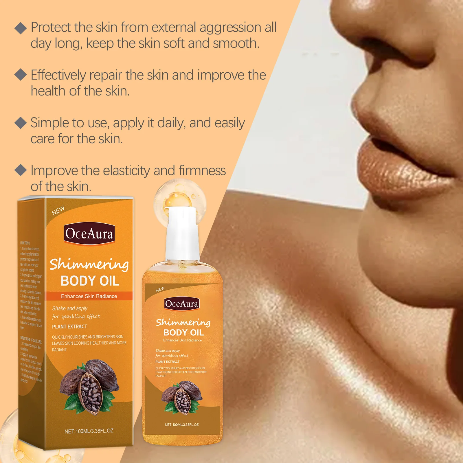 Oceaura 100ml Shimmering Body - Skincare Glow Glowing ulasan dan harga