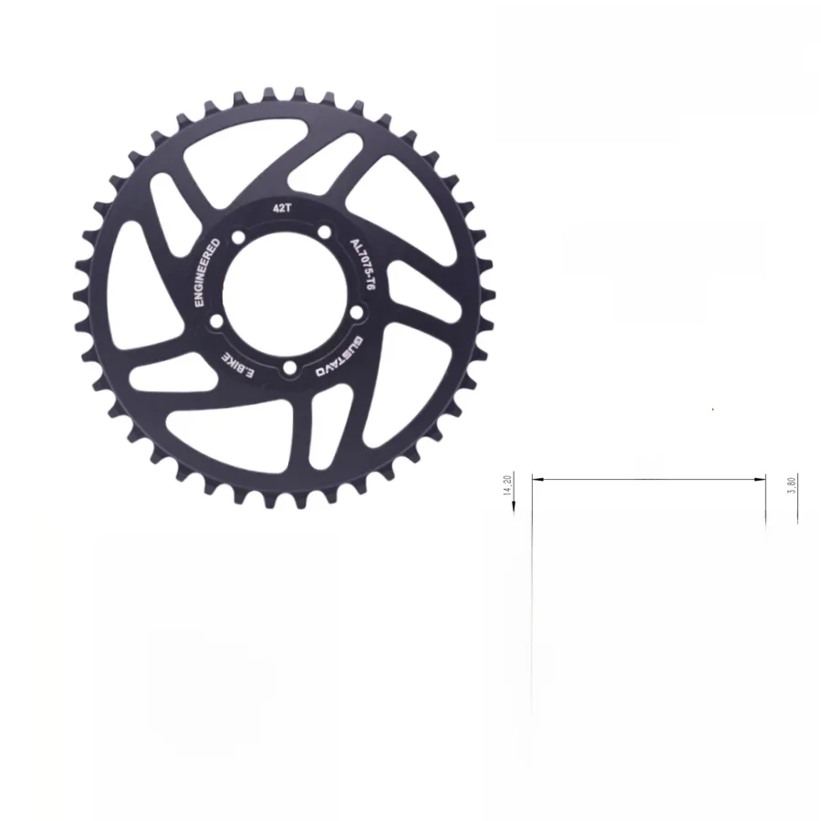 AliExpress GUSTAVO Electric Bicycle Mid Drive Motor Chainring Chain Wheel for Bafang BBS01B BBS02B BBS01 BBS02 42T 44T 46T 48T 52T